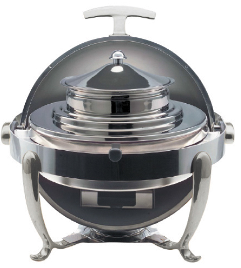 180° ROLL TOP KAPAKLI YUVARLAK CHAFING DISH ÇORBALIK